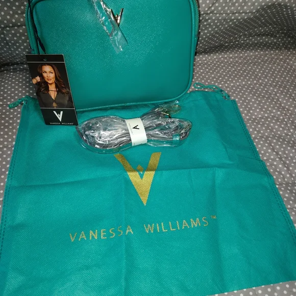 NWT Vanessa Williams Teal Crossbody Bag - Picture 1 of 5
